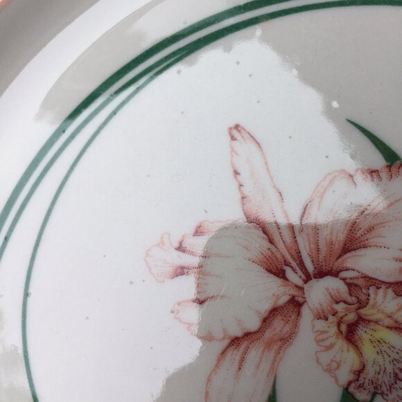 Shenango China Serving Plate Pink Floral Daffodil Dish Platter Tray Vintage USA - Picture 6 of 12